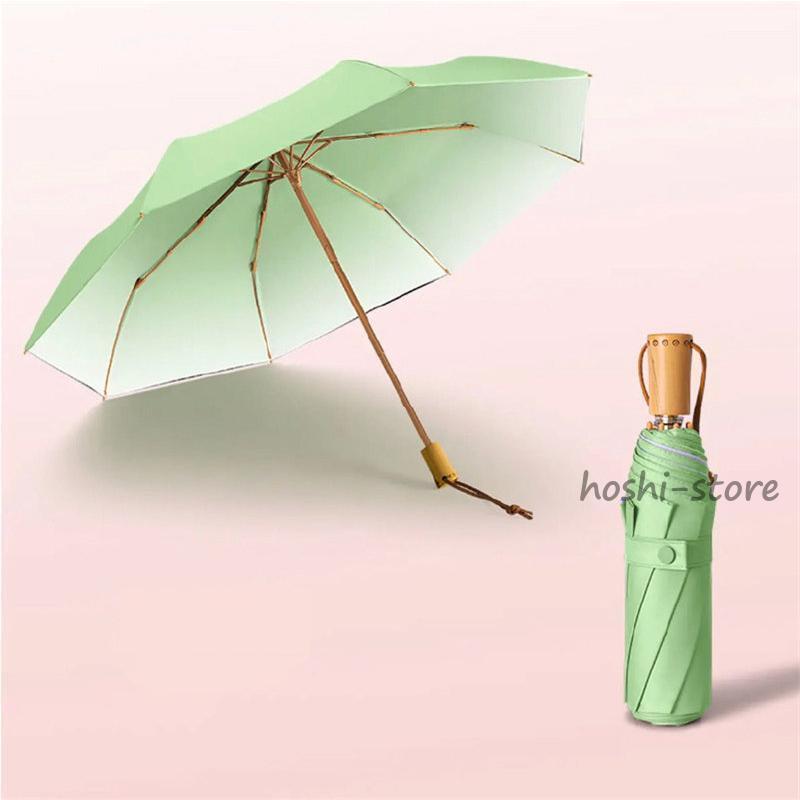折り畳み傘 グラデーション 晴雨兼用 超軽量日傘 100％遮熱 女性用 UVカット 3段折りたたみ傘 紫外線対策 高級感 贈り物 ギフト｜hoshi-shop｜06