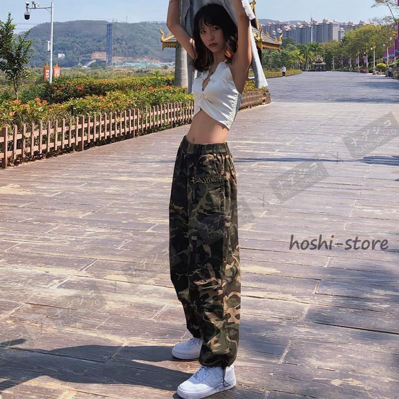ヒップホップHIPHOP カーゴパンツ 原宿系 BFファッション ダンスパンツ