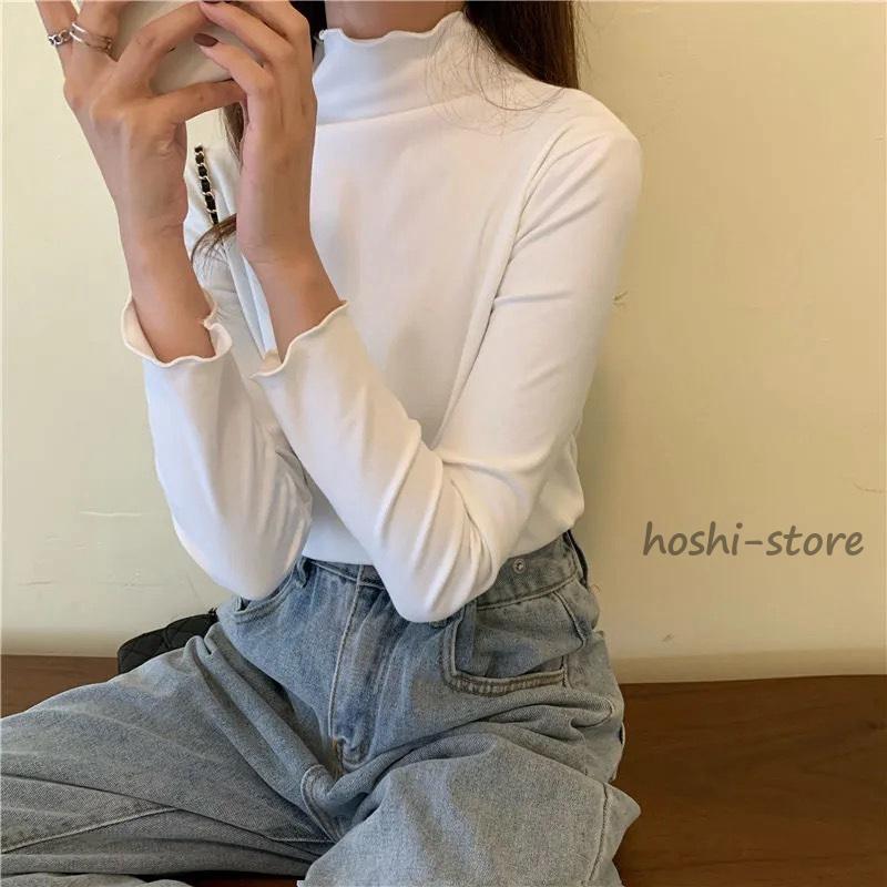 rady♡様商談中 HYEON ヘヨン 長袖タートルネックフリルリブ トップス rady♡様商談中 HYEON ヘヨン 長袖タートルネックフリルリブ