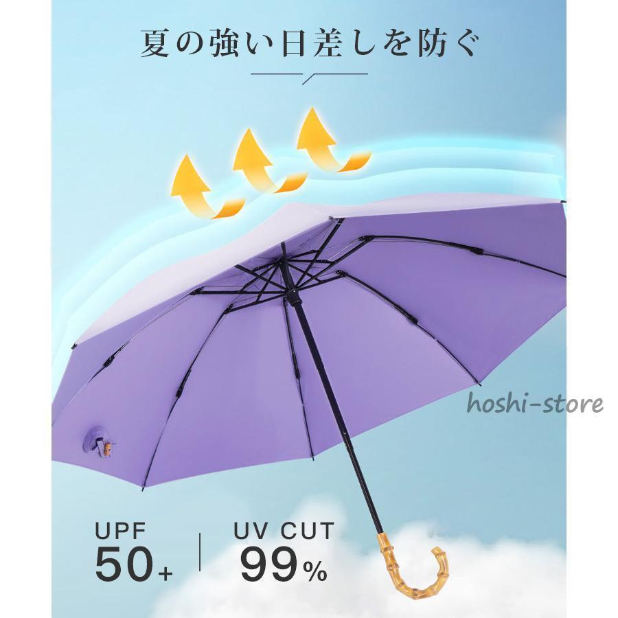 折りたたみ傘 晴雨兼用 UVカット 傘 メンズ レディース 軽量 ジャンプ コンパクト 遮光 遮熱 耐強風 撥水 熱中症対策 涼しい 紫外線対策 プレゼント おしゃれ｜hoshi-shop｜11