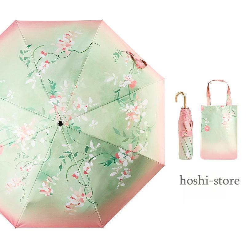 日傘 折りたたみ傘 晴雨兼用 雨傘 完全遮光 日焼け防止 軽量 UV