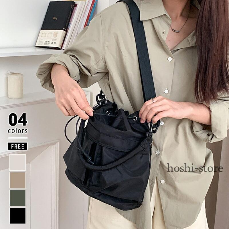 ショルダーバッグ 巾着バッグ ショルダー バッグ レディース 軽い 2way