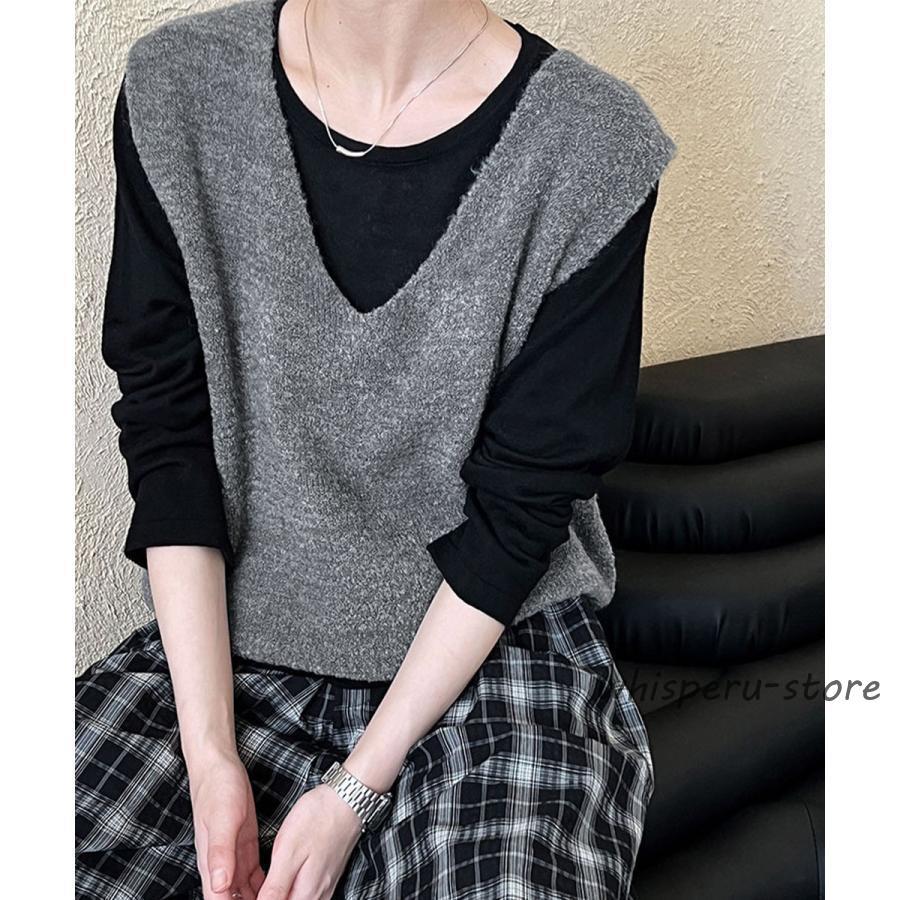 ベスト レディース Vネックニットベスト : 星野 - 通販 - Yahoo