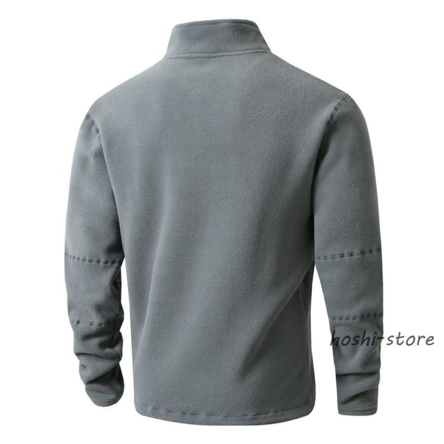 フリース トップス 長袖tシャツ メンズ ハイネック カットソー ハーフ