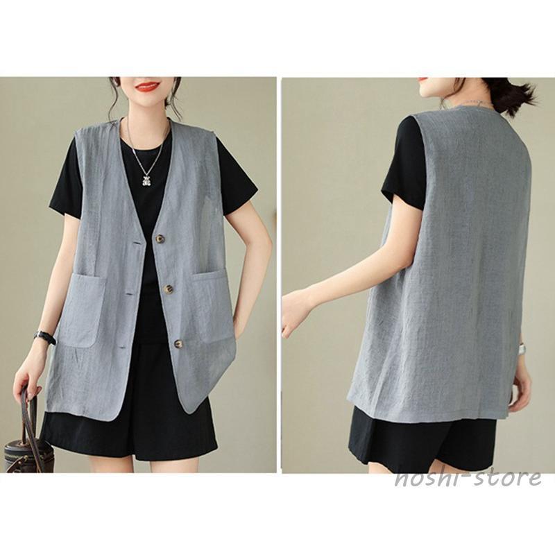 エストネーション　ネイビー ノースリーブ ベスト　ジレ エストネーション ネイビー ノースリーブ ベスト ジレ - メルカリ