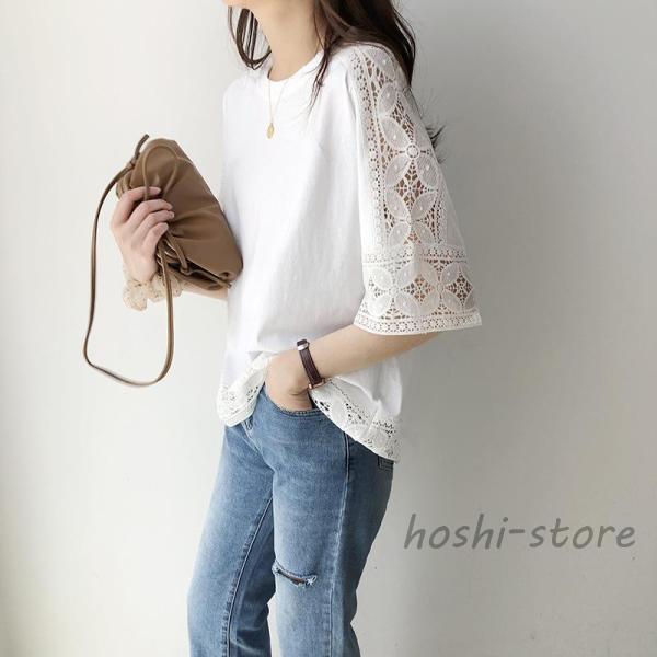 シャツブラウス レース 透け感 ドロップショルダー 黒 白 レディース トップス シャツブラウス レース 透け感 ドロップショルダー 黒 白