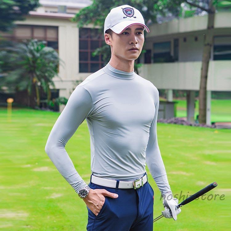   GOLF モックネック長袖ストレッチアンダーシャツ DIVINER ゴルフウェア アンダーシャツ メンズ アンダーウェア