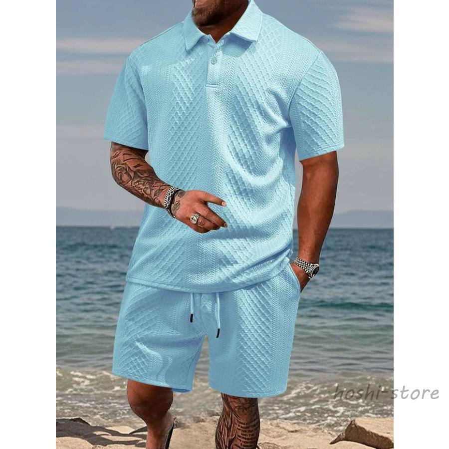 【新品】PALMS&CO 上下セット　半袖シャツ&ジラフ柄ショートパンツ 新品】PALMS&CO 上下セット 半袖シャツ&ジラフ柄ショートパンツ