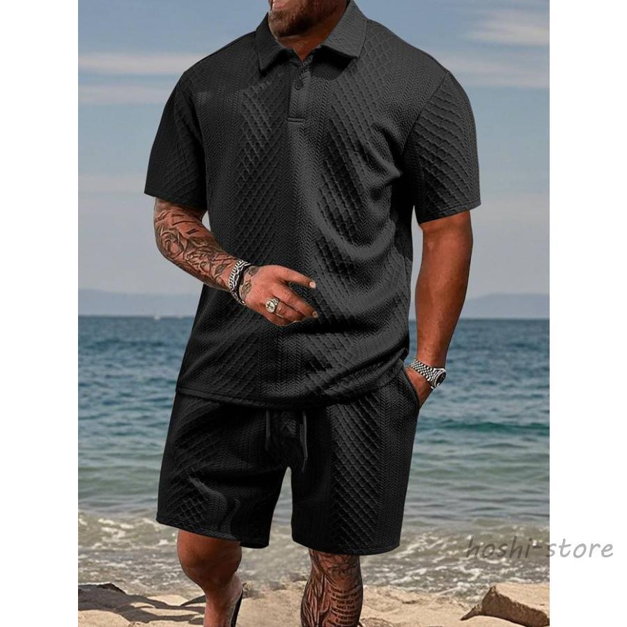 大人気❤️マルボンメンズ 半袖シャツ ショートパンツ 上下2点セット マルボンメンズ 半袖シャツ ショートパンツ 2点セット malbon