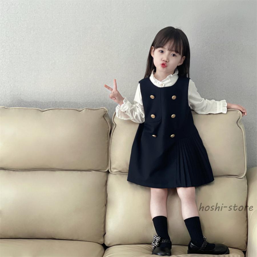 フォーマルワンピース 女の子 子供服 春服 面接 フレアワンピース