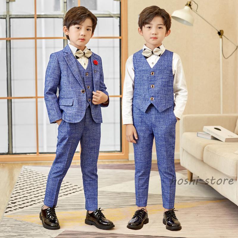 子供服 フォーマル スーツ おしゃれ 入学式 卒業式 男の子 タキシード キッズ 結婚式 発表会 卒園式 七五三 誕生日 子ども ジュニア 90 100 110 120 130 140 150の画像