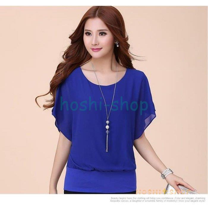 シフォントップス シフォン ブラウス ドルマンスリーブ