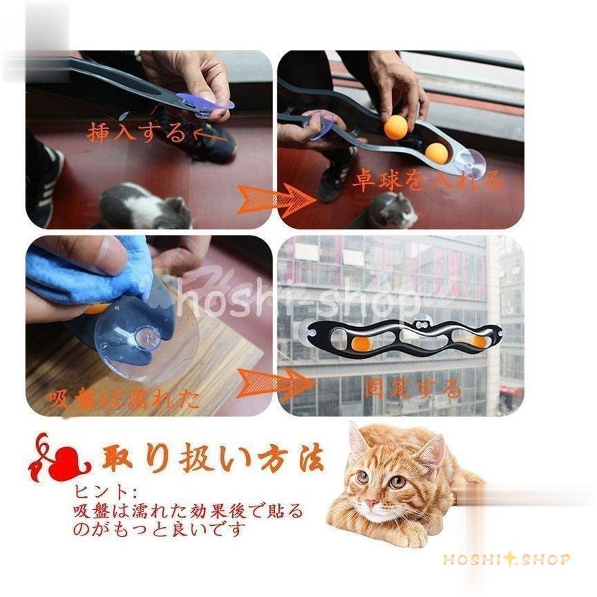 猫 おもちゃ ボール  対策 窓 壁に取り付ける 吸盤タイプ｜hoshi-shop｜08