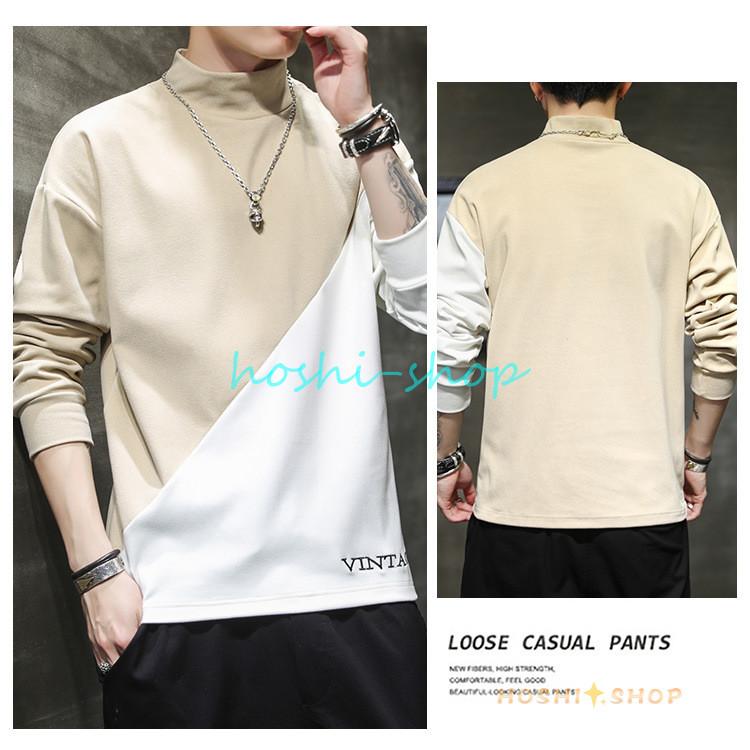 長袖Tシャツ ロングTシャツ ロンティー メンズ Tシャツ クルー