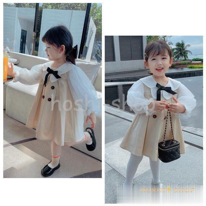 女の子 ベビー ワンピース フォーマル 結婚式 スウィート 長袖 ラペル