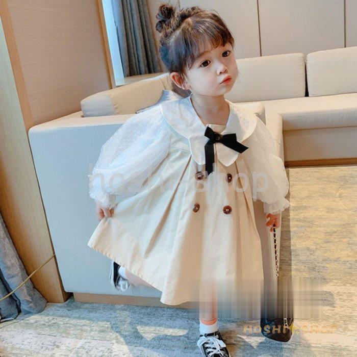 女の子 ベビー ワンピース フォーマル 結婚式 スウィート 長袖 ラペル