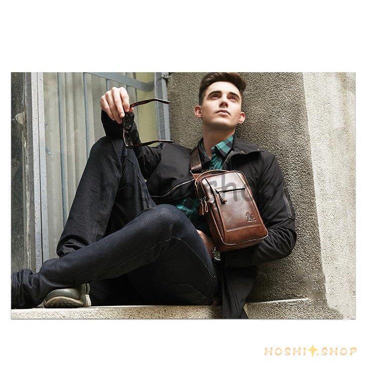 ボディバッグ メンズバッグ ミニショルダー 本革レザー 斜め掛け 軽量