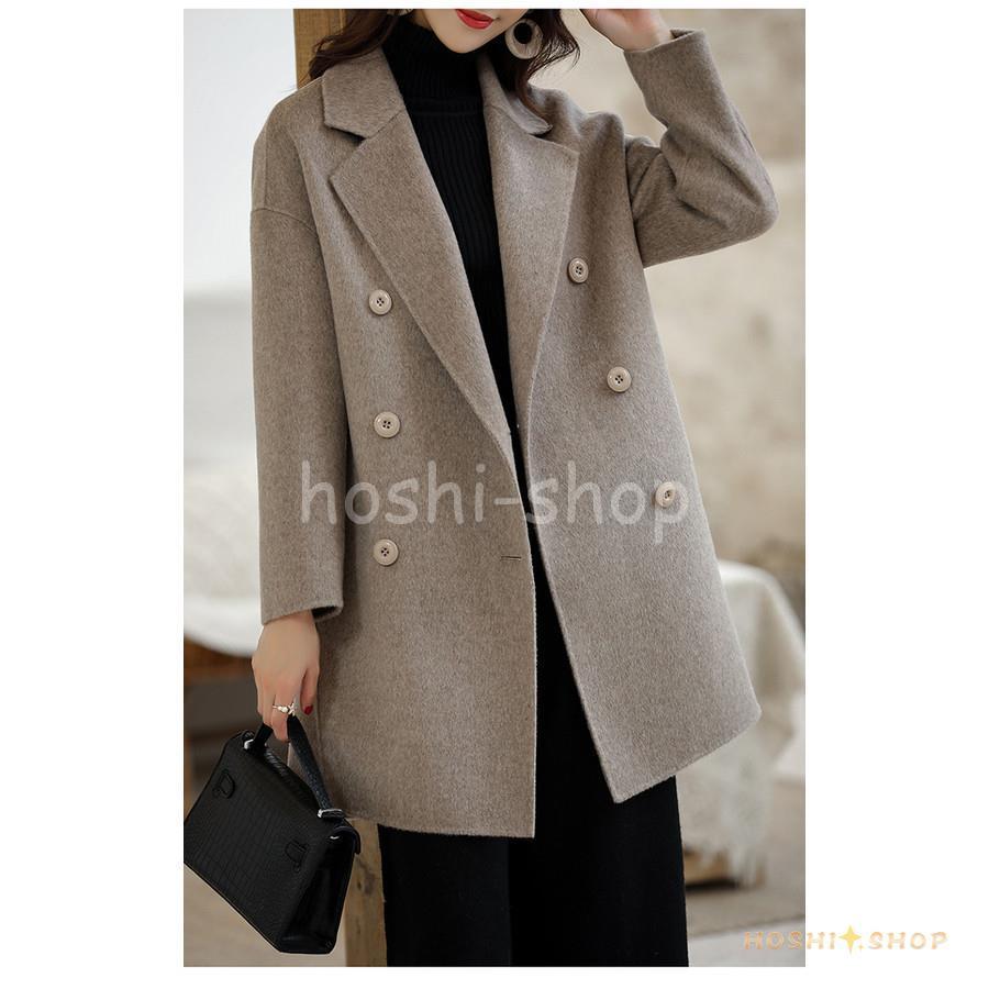 チェスターコート レディース 秋冬 40代 ミディアム丈 ラシャコート