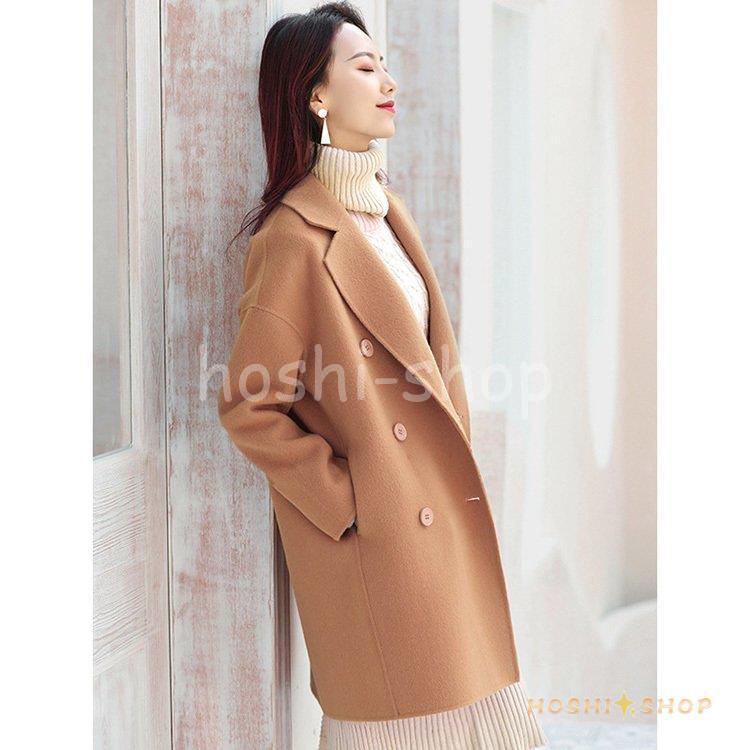 チェスターコート レディース 秋冬 40代 ミディアム丈 ラシャコート