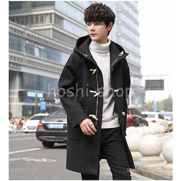 ダッフルコート メンズ チェスターコート メルトン ロングコート