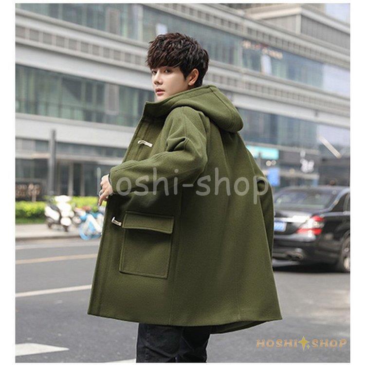 ダッフルコート メンズ チェスターコート メルトン ロングコート