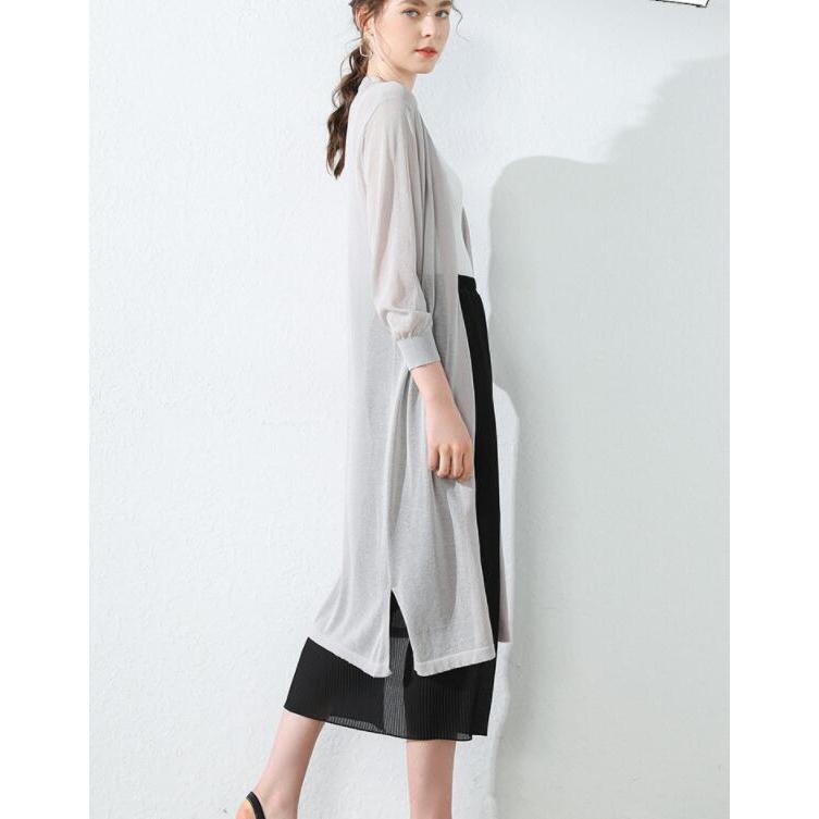 ロングカーディガン レディース 春夏薄手 七分袖カーディガン 着回し アウター ロング丈 羽織り 21 Ky923 Box878 星野 通販 Yahoo ショッピング
