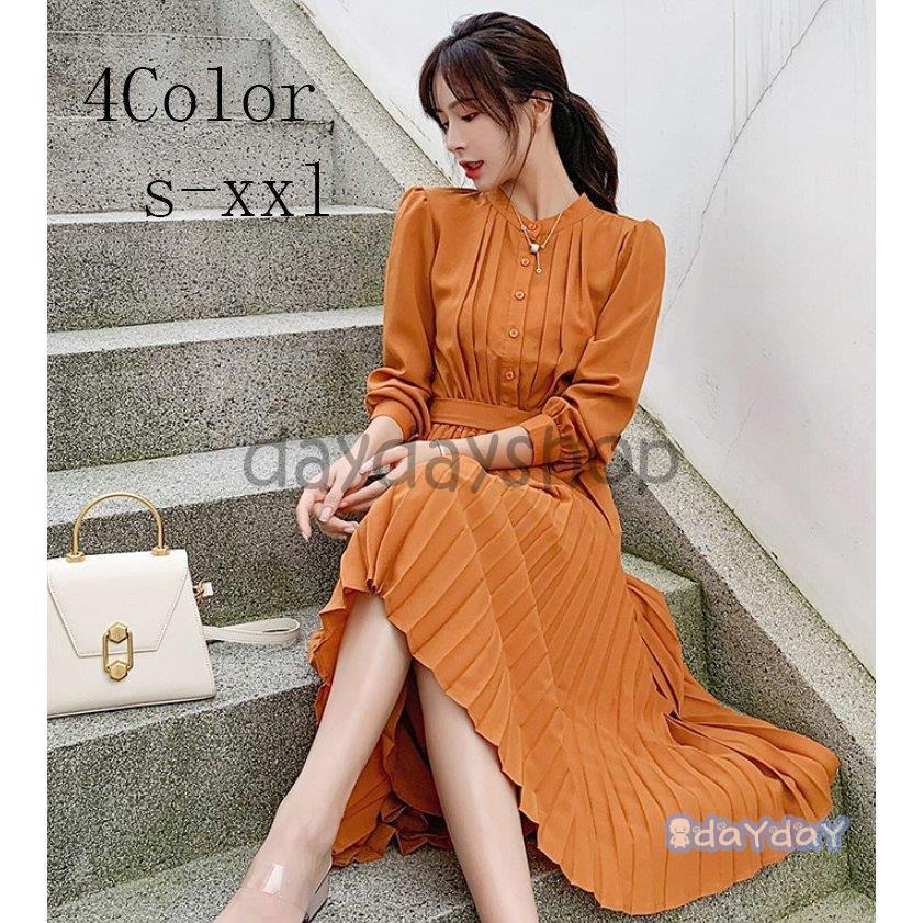 ワンピース レディース きれいめ シフォンプリーツスカート春秋 長袖 上品 ワンピース 大きいサイズ 韓国風 おしゃれ着痩せ 新品通勤結婚式 30代 40代 50代 Ll03 Mtnv459 星野 通販 Yahoo ショッピング