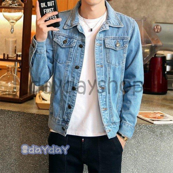 メンズファッション 野花 卯月 デニムジャケット メンズ Gジャン トップス 薄手 デニムシャツ スリム 長袖 ジージャン ショート丈 春物 秋 ヴィンテージ 新品 Hmeo8x2ogx Boulevardrestaurants Com