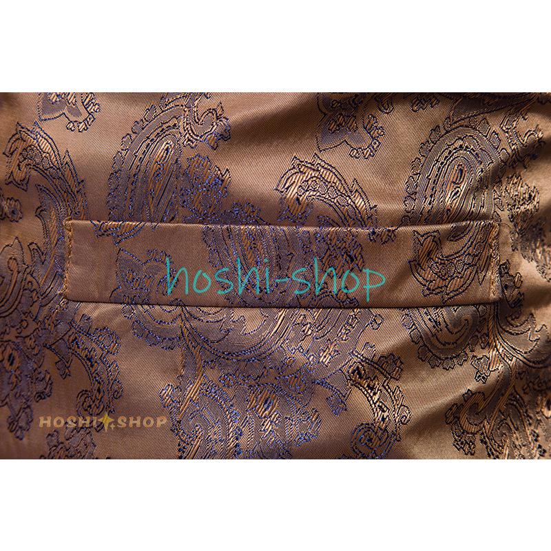 メンズ スーツ ベスト 襟付き チェック柄ジレベスト キレイ目