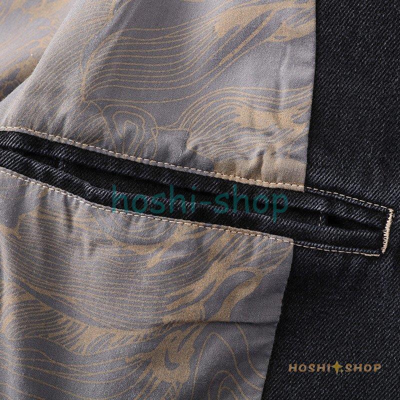 デニムジャケット メンズ テーラードジャケット カジュアル 無地