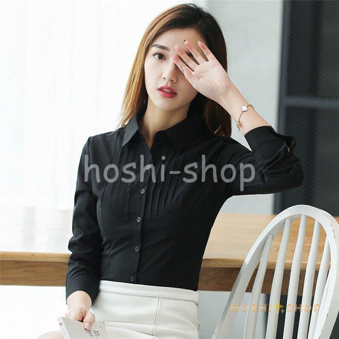 ワイシャツ 半袖 長袖 レディース トップス シャツ 半袖シャツ 長袖  