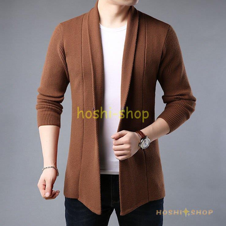 カーディガン メンズ 春 秋 無地 ニット ジャケット ビジネス トップス カジュアル 羽織 ゆったり 通勤 40代 50代 Star0217 Jackets50 星野 通販 Yahoo ショッピング
