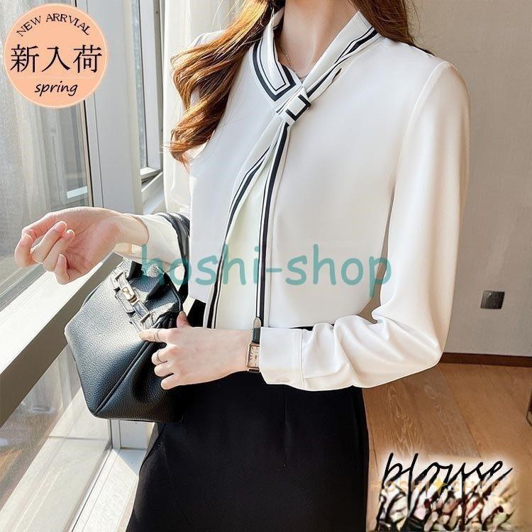 レディースファッション 海外花系 ブラウス レディース きれいめ 40代 春夏秋新作 オシャレブラウス 配色 切り替え シャツ リボンネック 長袖トップス 大人 通勤 30代 50代 Tcdiondycv Boulevardrestaurants Com