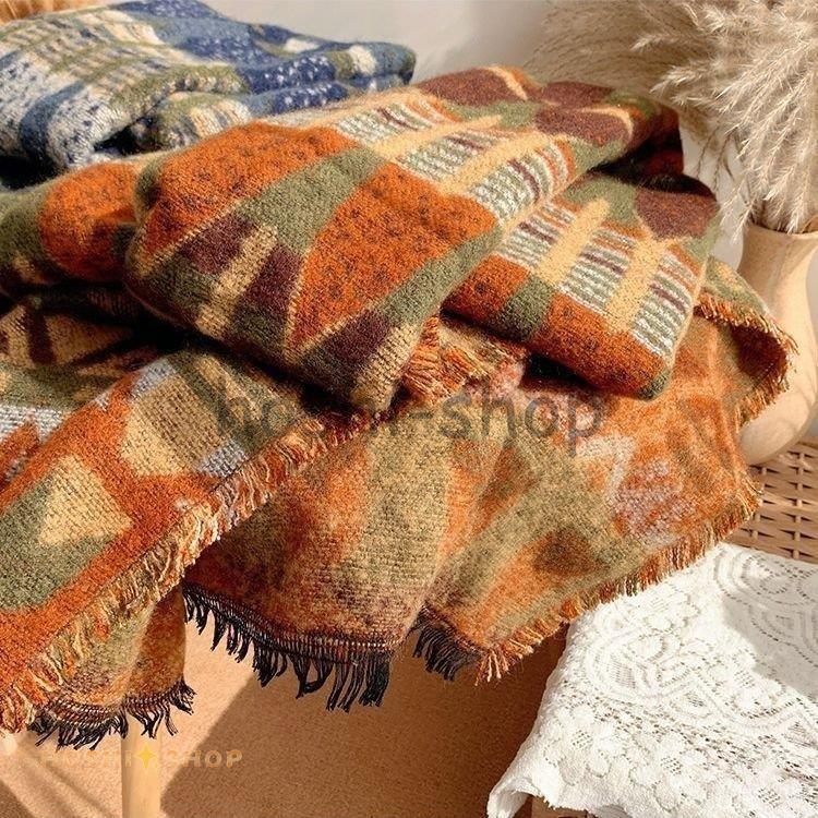 ストール 大判 厚手 ウール ブランケット ひざ掛け マフラー ストール 大判 厚手 ウール ブランケット ひざ掛け マフラー