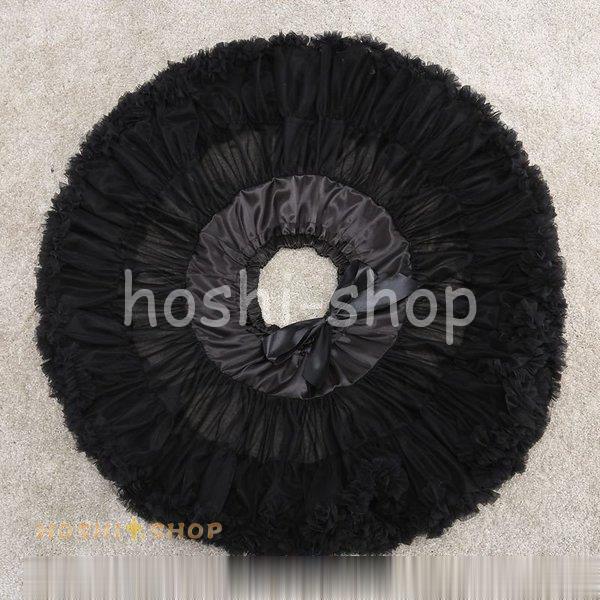 【ボリュームアップ】新品　ふんわり　黒　パニエ r172 ボリュームアップ】新品 ふんわり 黒 パニエ r172