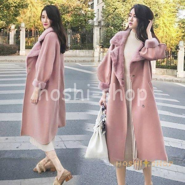 格安saleスタート 大人 レディース 冬アウター トレンチコート ロングコート 冬コート もこもこ 暖かい フェイクファー ピンク ベージュ 厚手 コート キルティング裏地 トレンチコート サイズ M Demolition Training