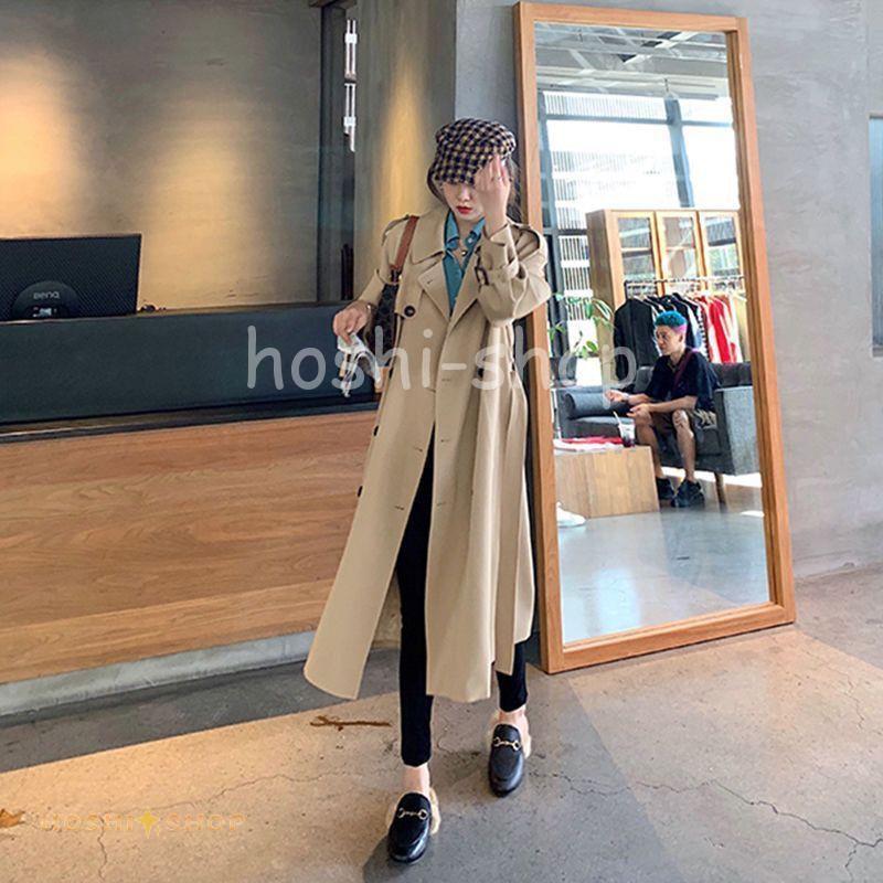 スプリングコート トレンチコート レディース 春 秋服 ロングコート コート おしゃれ 着痩せ アウター 韓国風 通勤 オシャレ Ol アメカジ カジュアル Star1027 Coat18 星野 通販 Yahoo ショッピング