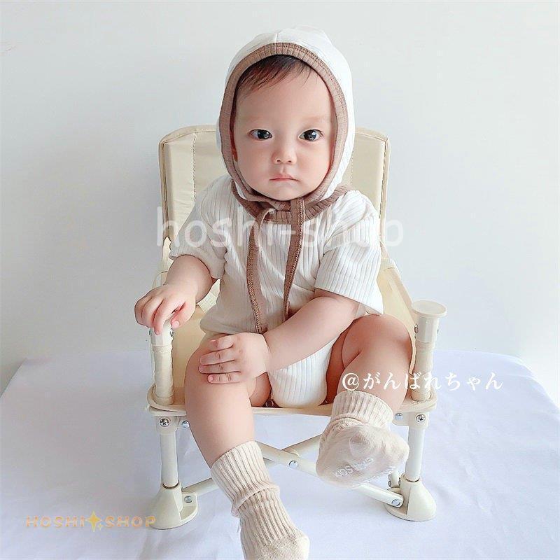 ベビー服 ロンパース ベビー リブロンパース 韓国 子ども服 男の子 女の子 キッズ 春 夏 秋 半袖 おしゃれ 可愛い 出産祝い キッズ服 ボンネット付き Star1027 Kid74 星野 通販 Yahoo ショッピング