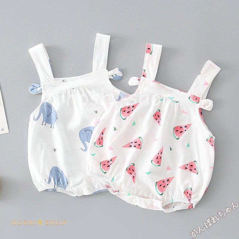 注目ブランド ベビー服 新生児服 夏用 女の子 ロンパース ストラップ 新生児 カバーオール 7 Colors ベビー おしゃれ 66 73 80 90cm 子供服 出産祝い 内祝い キッズ つなぎ Babylonrooftop Com Au