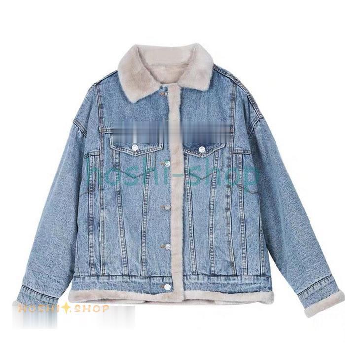 デニムジャケット レディース 秋冬 40代 ショット丈ジャケット 両面着