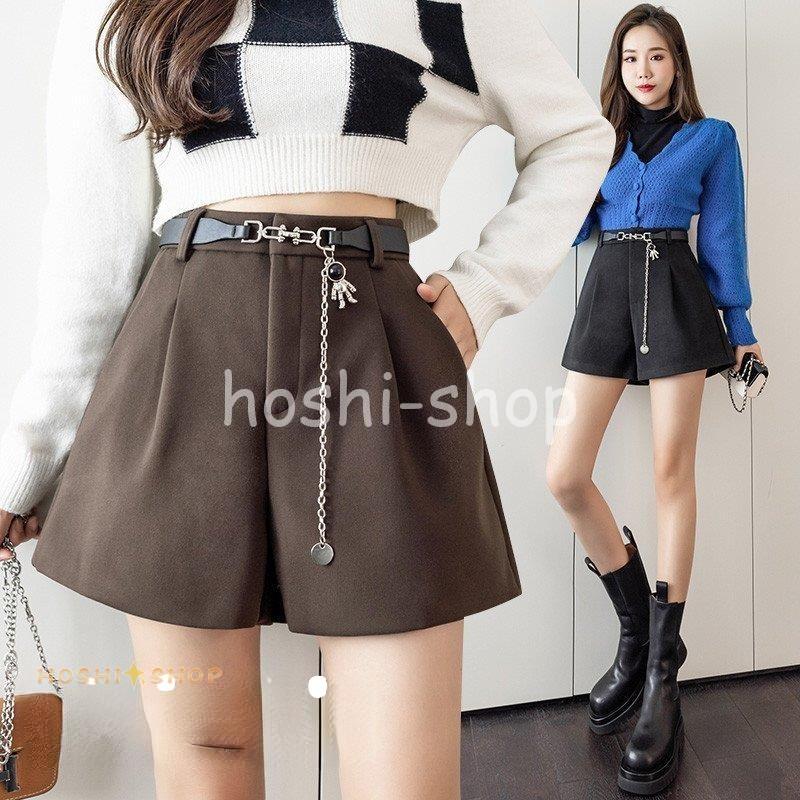ショートパンツ パンツ レディース ホットパンツ ヒップアップ 着痩せ ショート丈 秋新作 ゆったり Aラインパンツ ボトムス 上品 おしゃれ ベルト付き ラシャ Star1105 Pant14 星野 通販 Yahoo ショッピング