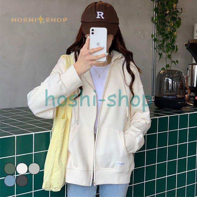 パーカー レディース ジップパーカー トップス フード付き 前あき スウェット 帽子 ゆったり カジュアル 春 秋 冬 薄手 シンプル 無地 綿混紡 Star1118 Newl66 星野 通販 Yahoo ショッピング