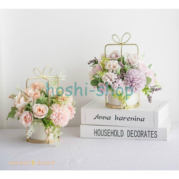 造花 インテリア 花瓶付き フラワーアレンジメント ブーケ パーツ