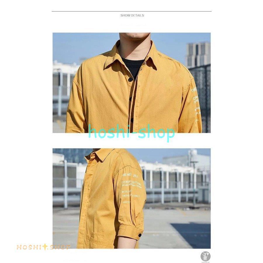 シャツ メンズ 七分袖 ワークシャツ 中袖シャツ オープンシャツ トップス 薄手 涼しい 夏服 夏 春夏 コーデ ファッション 無地 B2yabj3ynf トップス Pufferprint Com