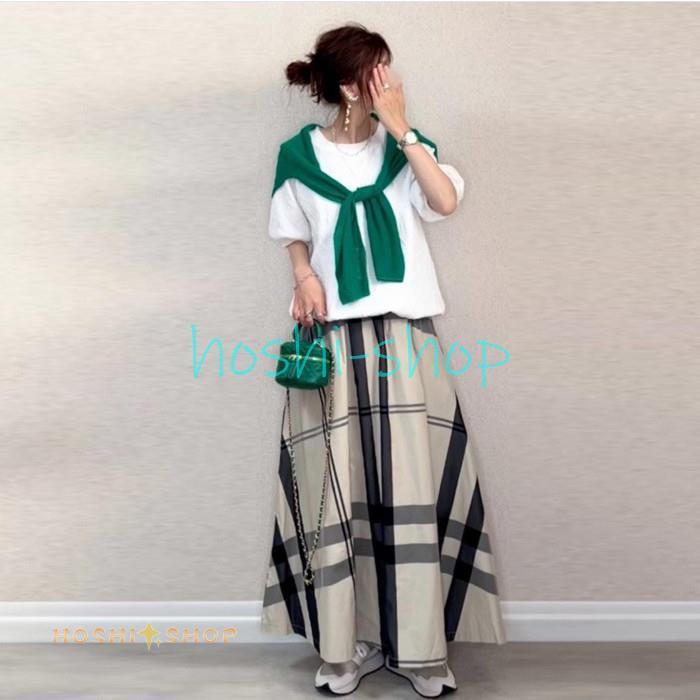 ENFOLD PE/CチェックロングSKIRT チェックロングスカート ENFOLD チェックロングスカート｜ HAMACROSS411 ハマクロス411