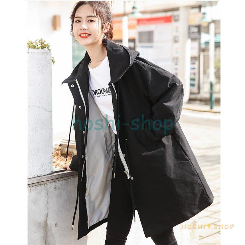 春服 トレンチコート レディース スプリングコート フード付き ロング丈 秋 春 コート ゆる 代 30代 40代 50代 Uu0119 Spring1472 星野 通販 Yahoo ショッピング