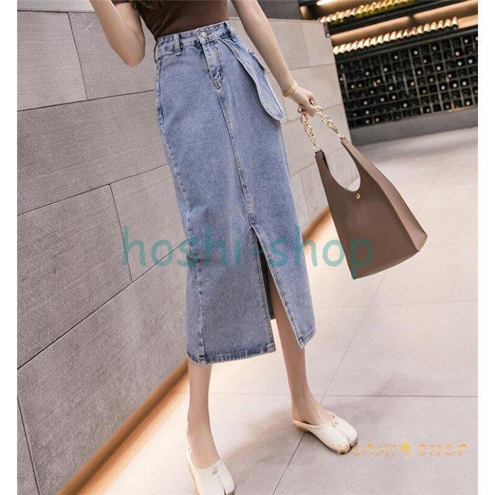 デニムスカート レディース 21 春 フレアスカート 新作 ロングスカート ハイウエスト ひざ丈スカート 落ち感 通勤 代 30代 40代 50代 60代 Uu0119 Spring218 星野 通販 Yahoo ショッピング