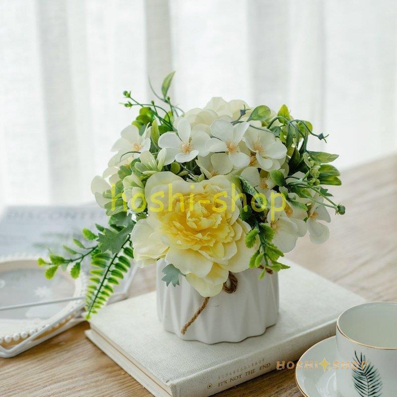 造花 インテリア 花瓶付き フラワーアレンジメント ブーケ パーツ