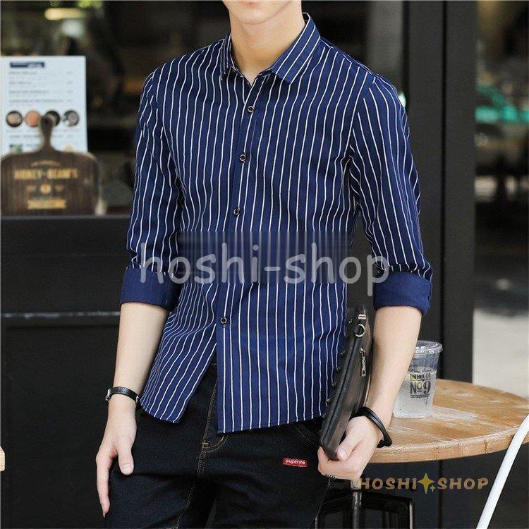 シャツ メンズ 長袖 夏 ストライプ カジュアルシャツ 長袖シャツ 綿 夏服 秋 メンズシャツ おしゃれ メンズファッション トップス ストライプシャツ Uu0305 Shirt9 星野 通販 Yahoo ショッピング