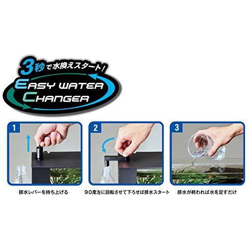 公式通販GEX AQUARIUM ラクテリア W34×D17.5×H24cmブラック 水換え簡単
